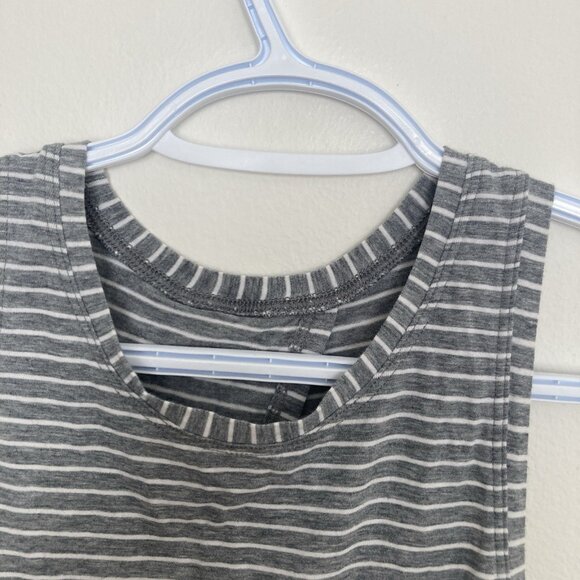 Lululemon All Tied Up Tank Gray White Size 6 - Picture 2 of 6